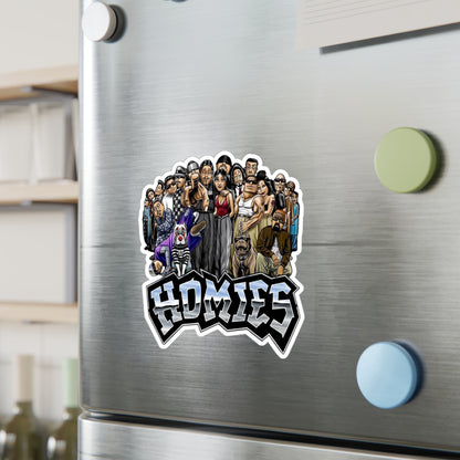 Homies Kiss-Cut Vinyl Decals | Unique Stickers for Home Decor, Skateboards, Laptops, Gift Ideas, Urban Art