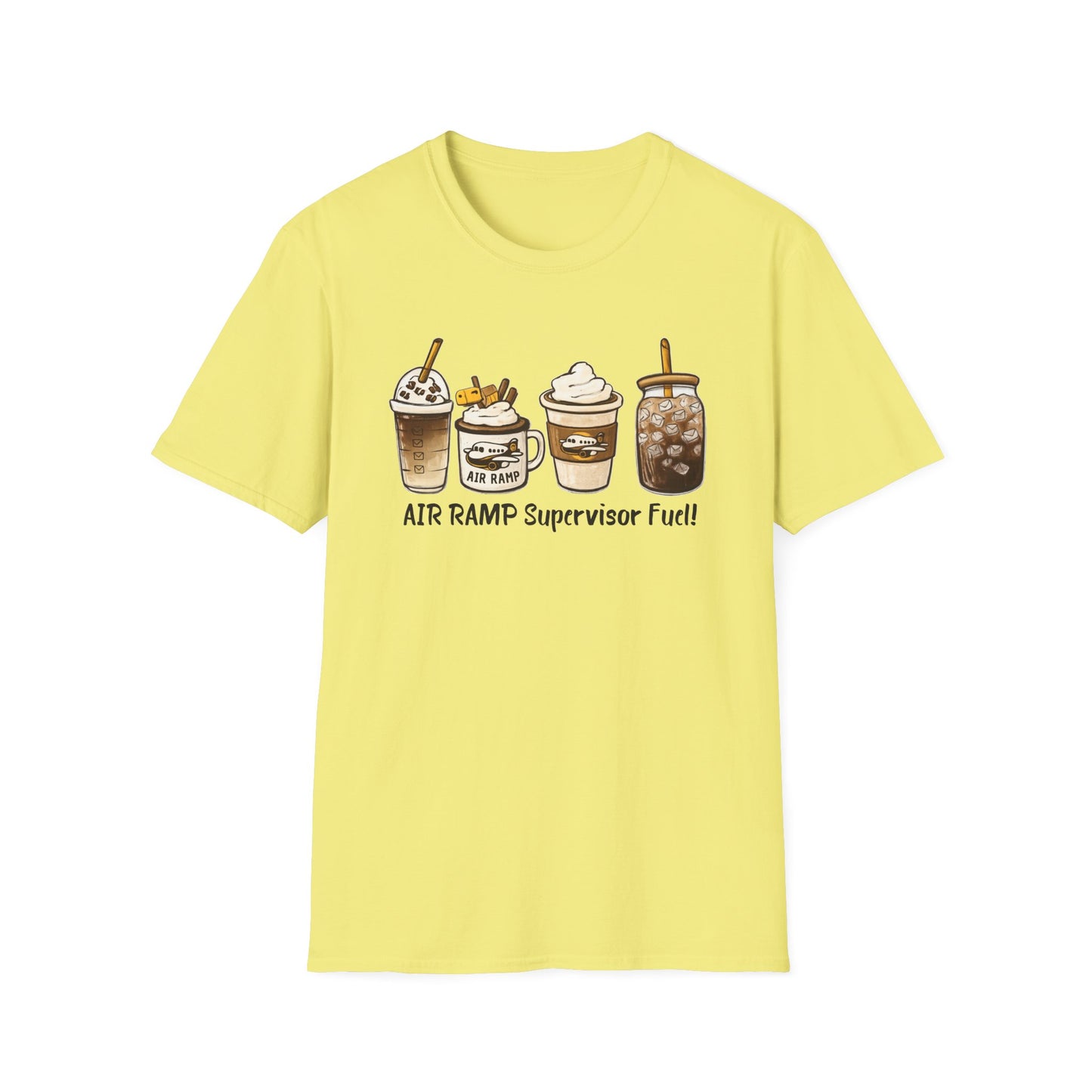Air Ramp Supervisor Fuel T-Shirt — Coffee & Frappe Crewneck for Air Ramp Workers
