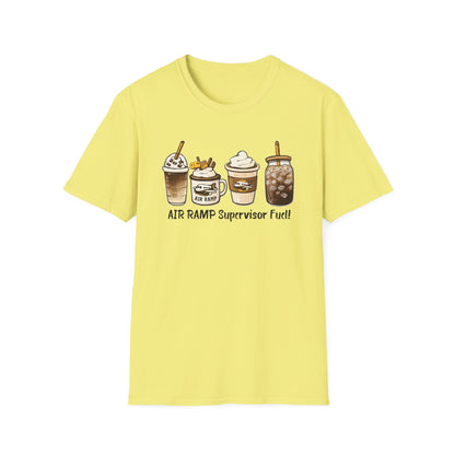 Air Ramp Supervisor Fuel T-Shirt — Coffee & Frappe Crewneck for Air Ramp Workers