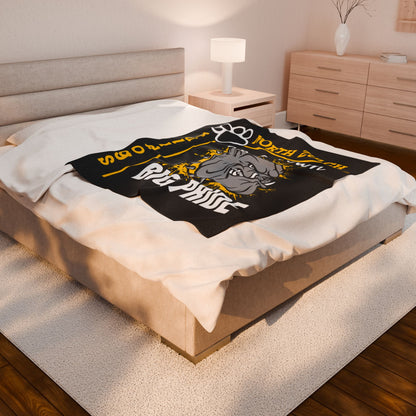 North Zulch Bulldogs Velveteen Plush Blanket, Cozy Throw for Sports Fans, Gift for Graduations, Home Decor, Team Spirit