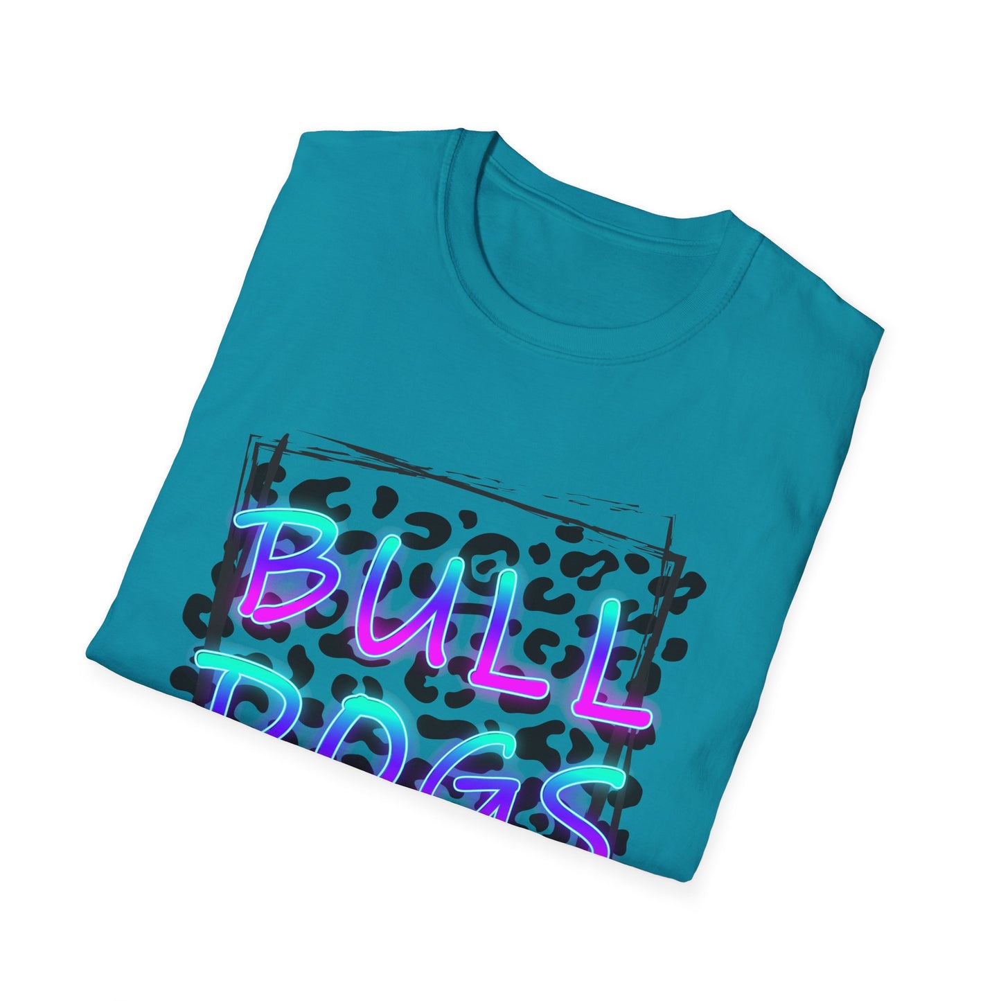 Neon Bulldogs Graphic T-Shirt, Casual Wear, Unisex Tee, Bulldog spirit, Summer Fashion