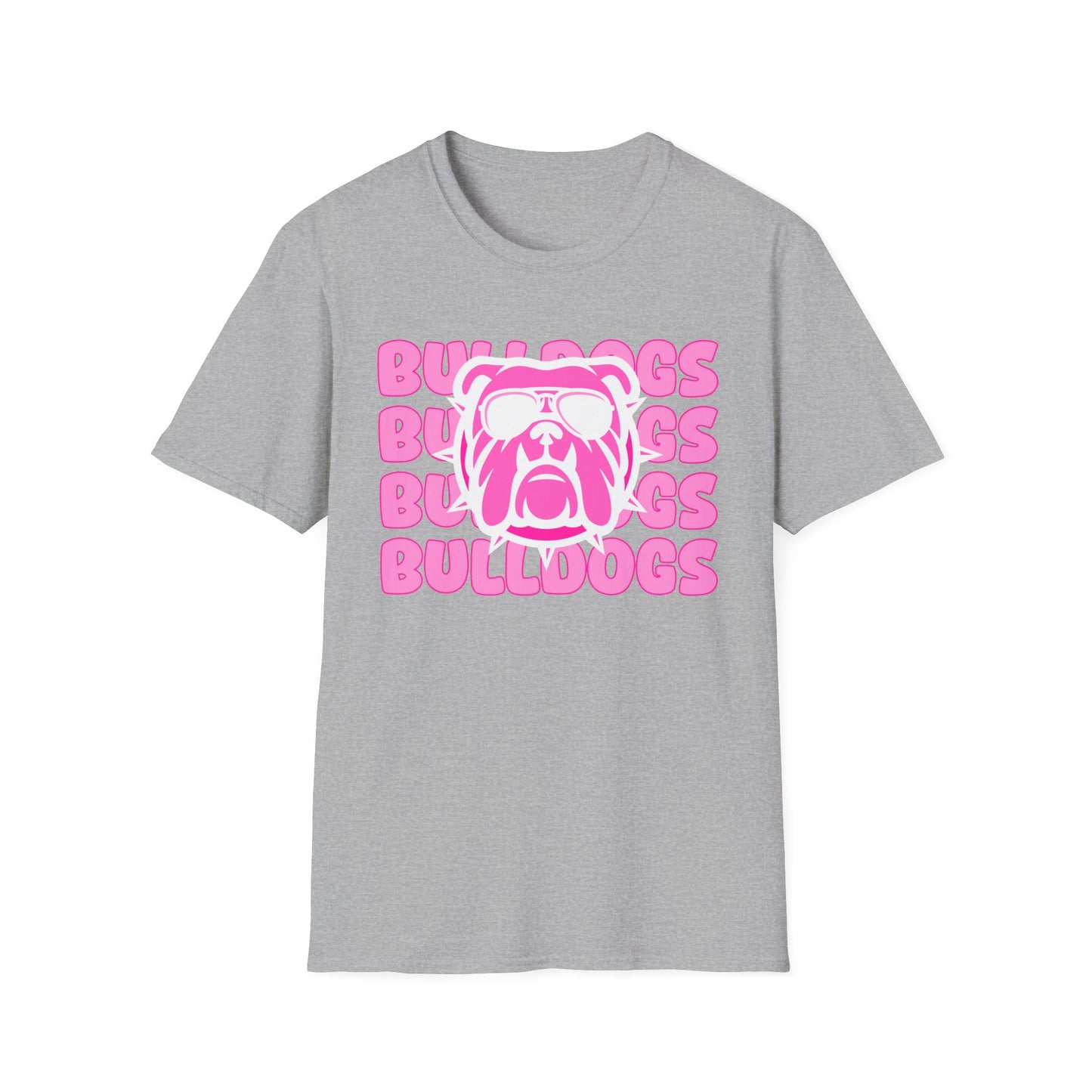 Pink Bulldog Unisex T-Shirt, Dog Lover Gift, Casual Wear, Cute Animal Tee, Pet Owner Apparel, Everyday Comfort