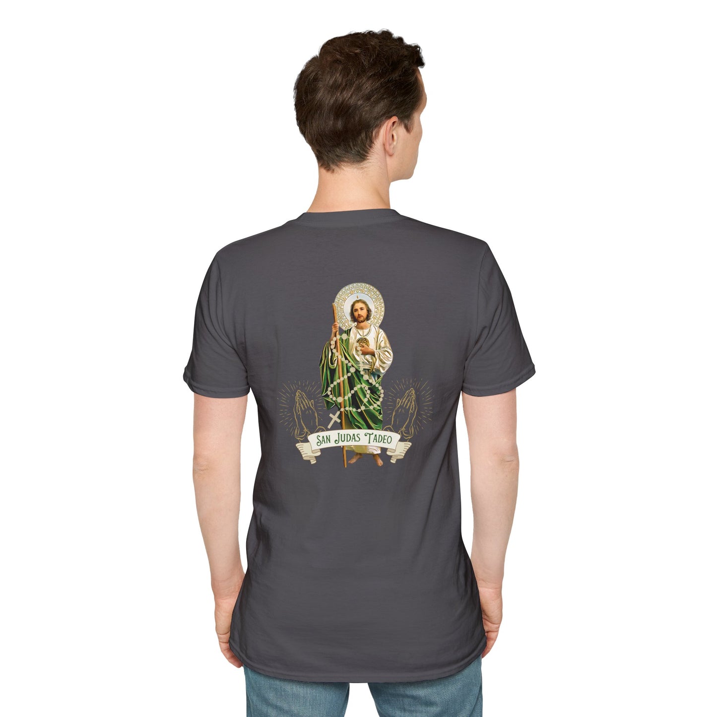 San Judas Tadeo Unisex Softstyle T-Shirt - Faith & Inspiration