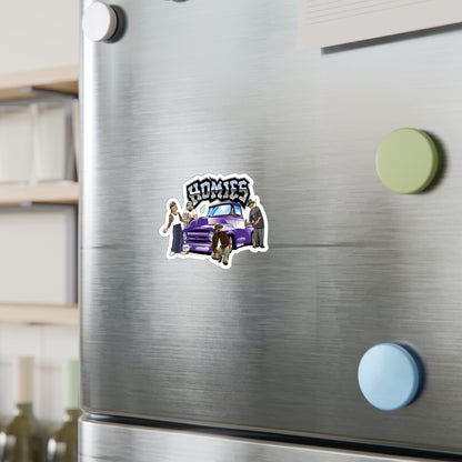 Purple Truck Homies Kiss-Cut Vinyl Decals | Unique Stickers for Home Decor, Skateboards, Laptops, Gift Ideas, Urban Art
