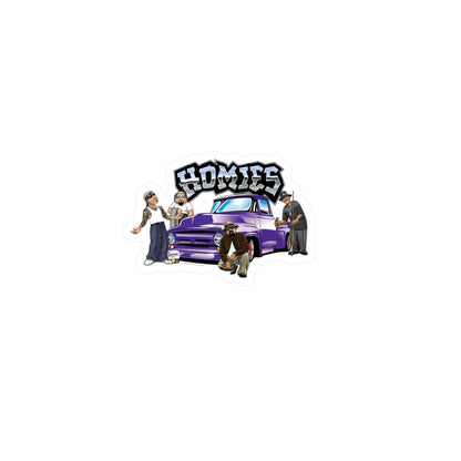 Purple Truck Homies Kiss-Cut Vinyl Decals | Unique Stickers for Home Decor, Skateboards, Laptops, Gift Ideas, Urban Art