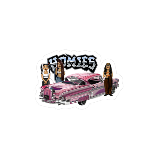 Pink Car Homies Kiss-Cut Vinyl Decals | Unique Stickers for Home Decor, Skateboards, Laptops, Gift Ideas, Urban Art