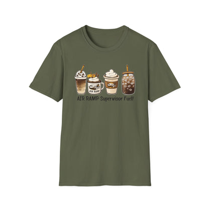 Air Ramp Supervisor Fuel T-Shirt — Coffee & Frappe Crewneck for Air Ramp Workers