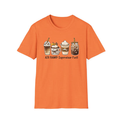 Air Ramp Supervisor Fuel T-Shirt — Coffee & Frappe Crewneck for Air Ramp Workers