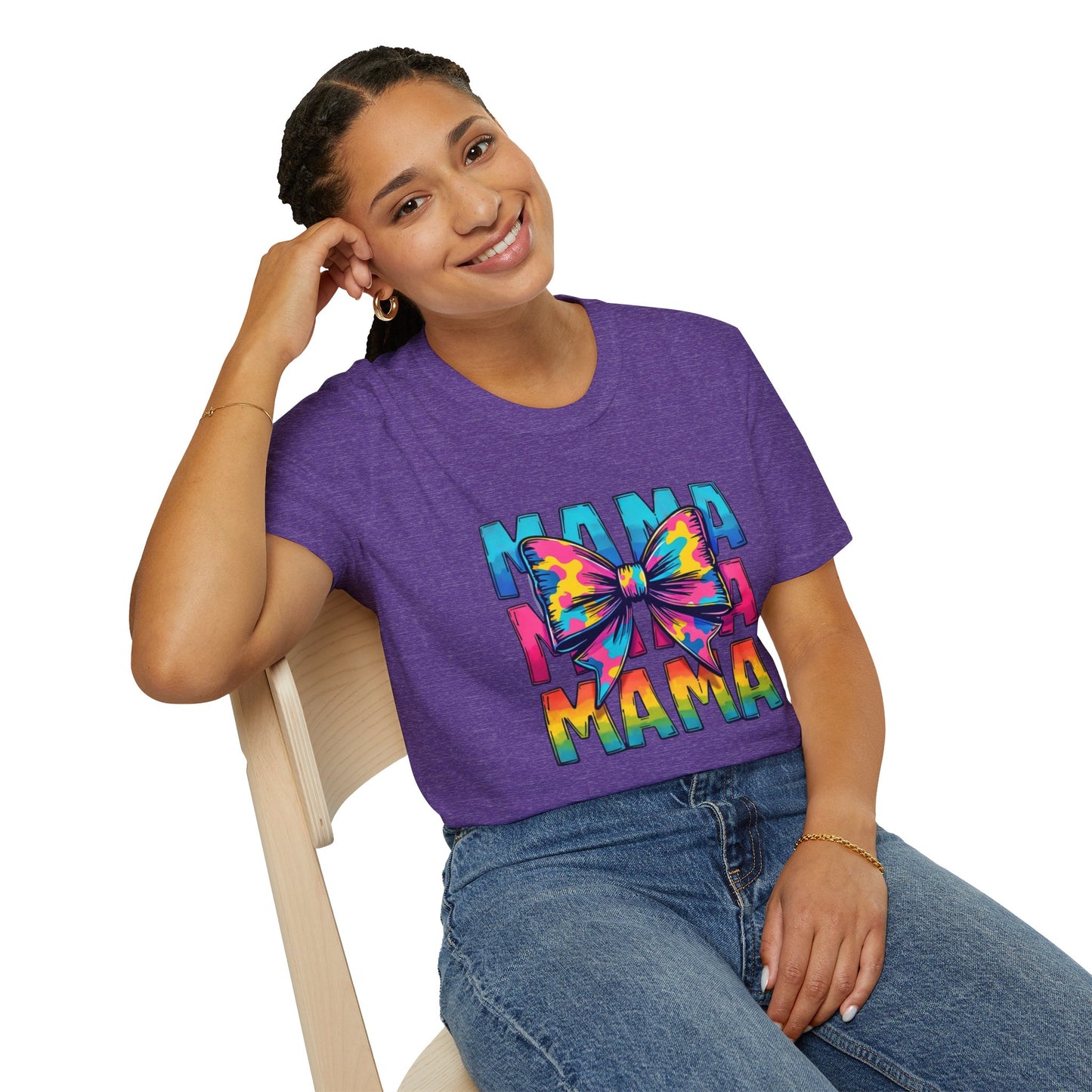 Neon MAMA T-Shirt with Coquette Bow