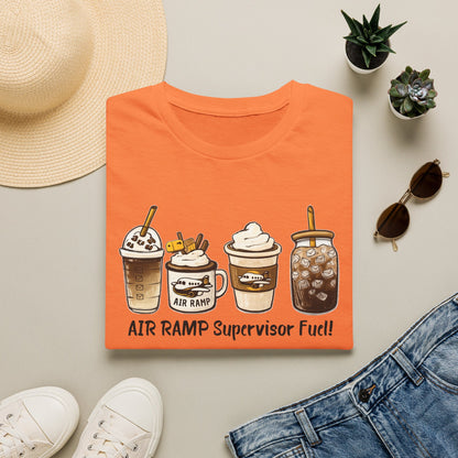 Air Ramp Supervisor Fuel T-Shirt — Coffee & Frappe Crewneck for Air Ramp Workers