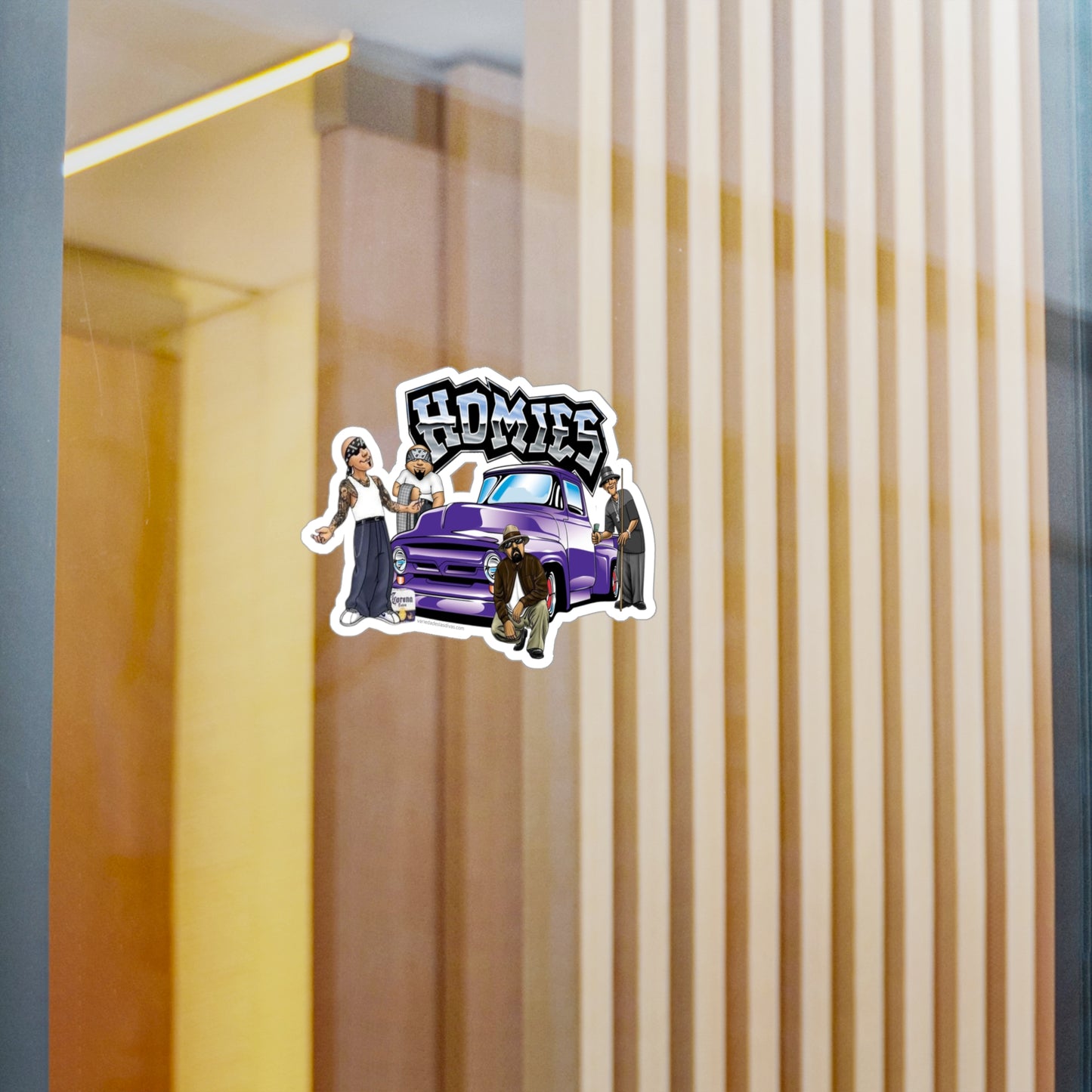Purple Truck Homies Kiss-Cut Vinyl Decals | Unique Stickers for Home Decor, Skateboards, Laptops, Gift Ideas, Urban Art