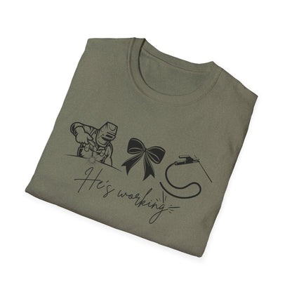 Welder Softstyle T-Shirt - He is working