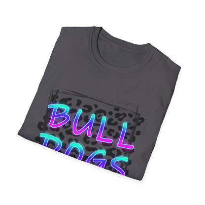 Neon Bulldogs Graphic T-Shirt, Casual Wear, Unisex Tee, Bulldog spirit, Summer Fashion