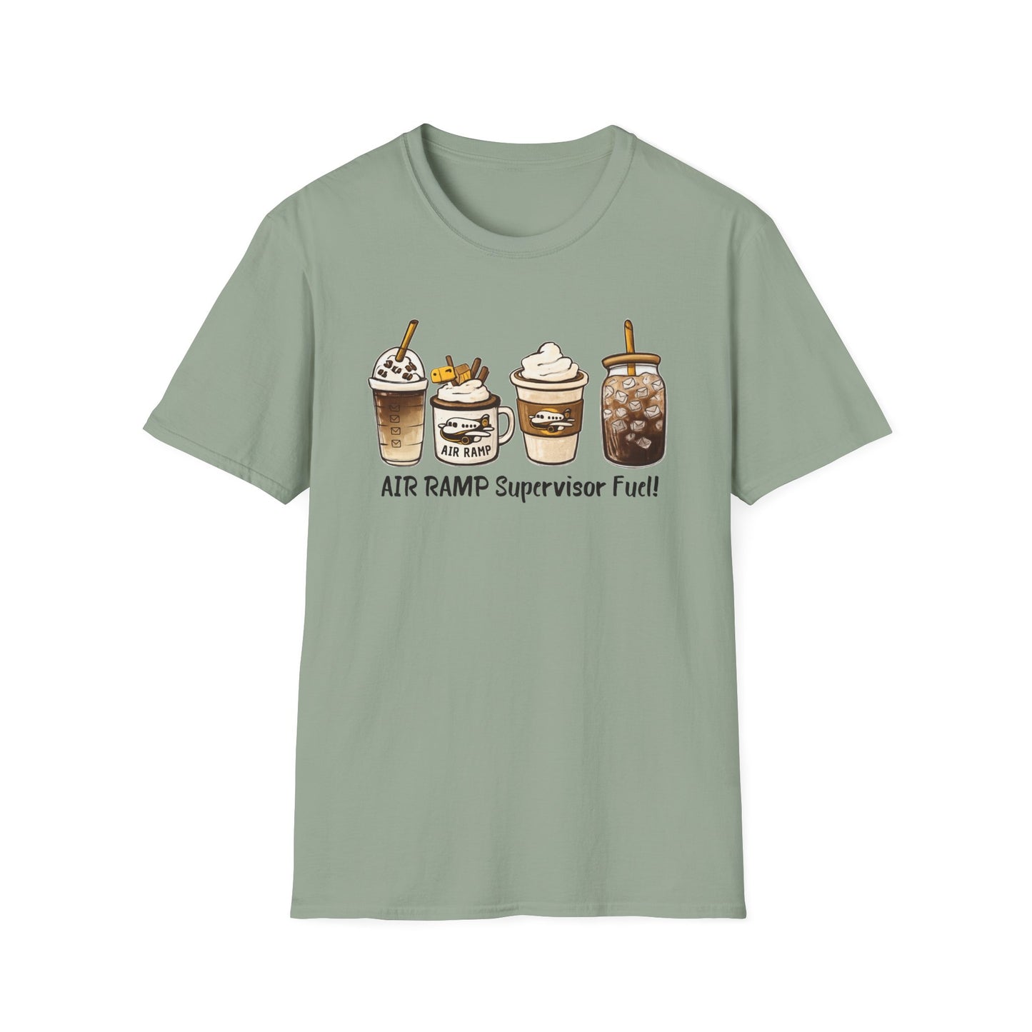 Air Ramp Supervisor Fuel T-Shirt — Coffee & Frappe Crewneck for Air Ramp Workers