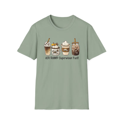 Air Ramp Supervisor Fuel T-Shirt — Coffee & Frappe Crewneck for Air Ramp Workers