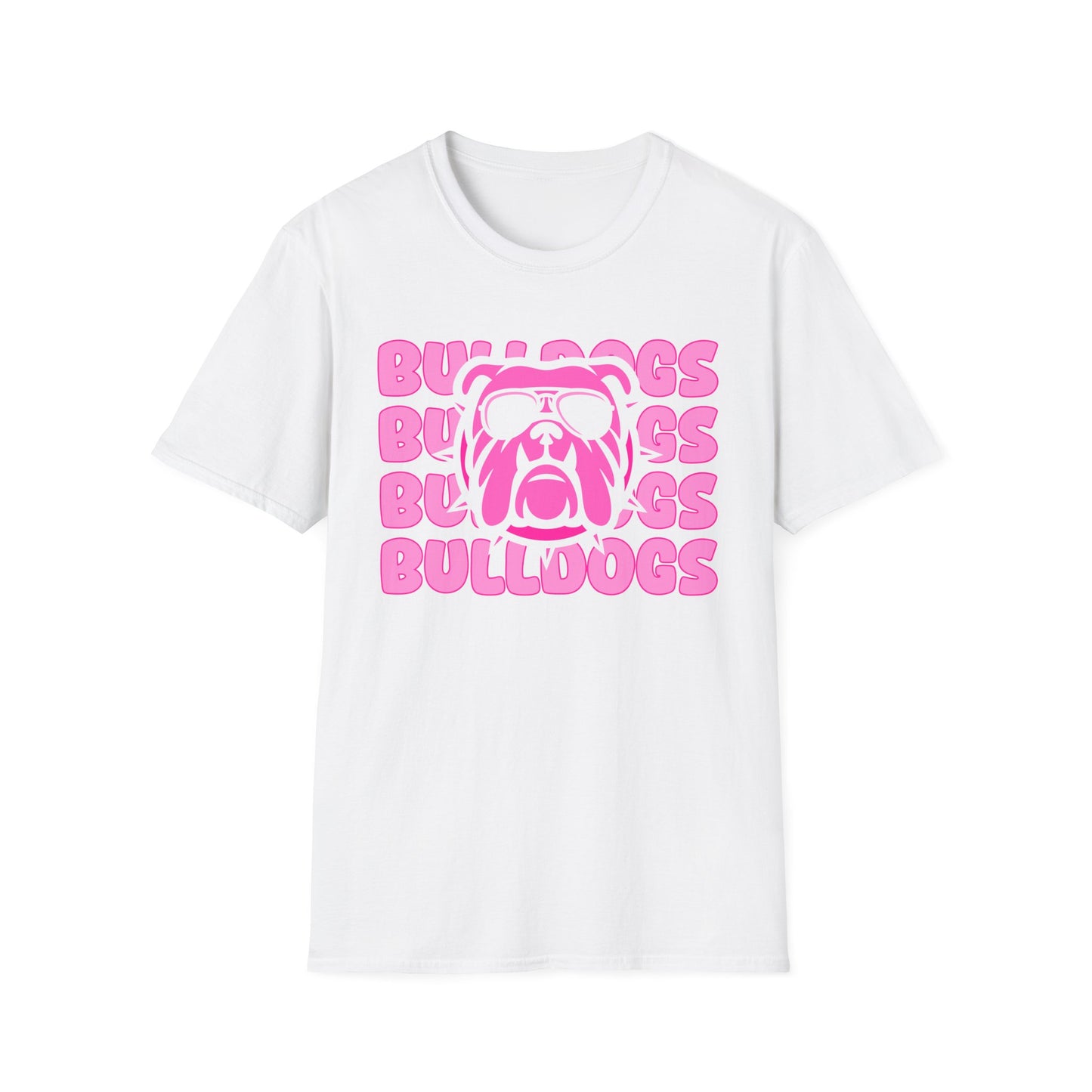Pink Bulldog Unisex T-Shirt, Dog Lover Gift, Casual Wear, Cute Animal Tee, Pet Owner Apparel, Everyday Comfort