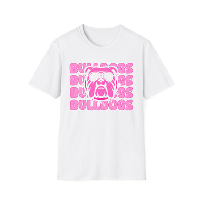 Pink Bulldog Unisex T-Shirt, Dog Lover Gift, Casual Wear, Cute Animal Tee, Pet Owner Apparel, Everyday Comfort