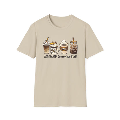 Air Ramp Supervisor Fuel T-Shirt — Coffee & Frappe Crewneck for Air Ramp Workers