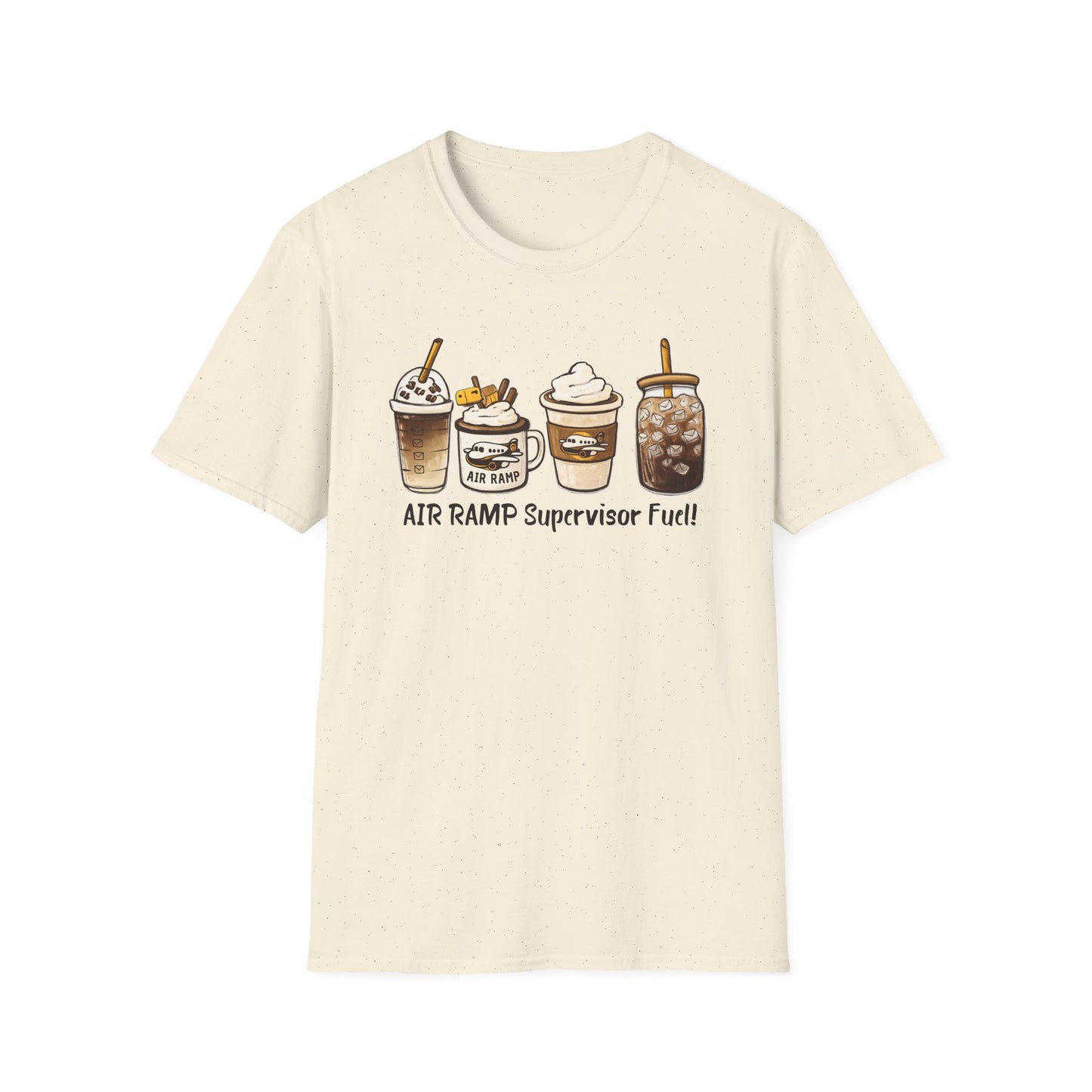 Air Ramp Supervisor Fuel T-Shirt — Coffee & Frappe Crewneck for Air Ramp Workers