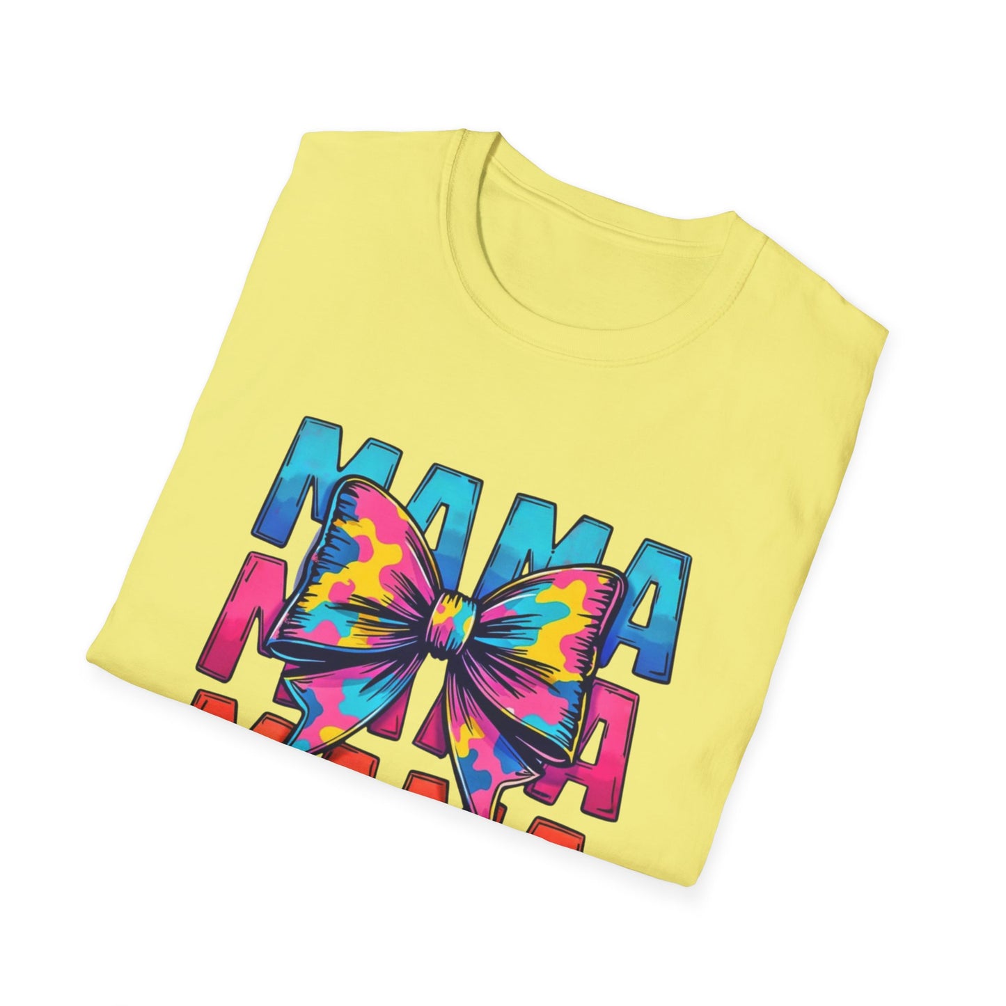 Neon MAMA T-Shirt with Coquette Bow