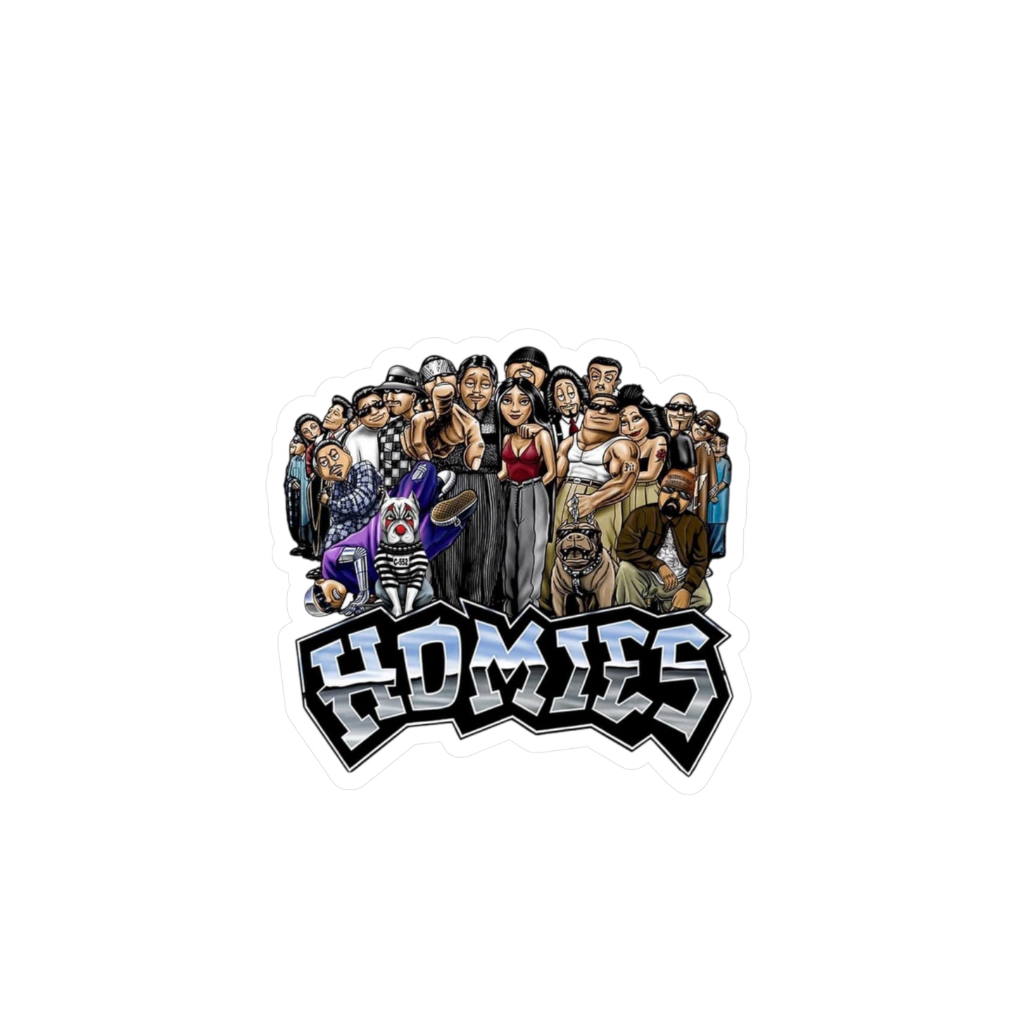 Homies Kiss-Cut Vinyl Decals | Unique Stickers for Home Decor, Skateboards, Laptops, Gift Ideas, Urban Art
