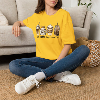 Air Ramp Supervisor Fuel T-Shirt — Coffee & Frappe Crewneck for Air Ramp Workers