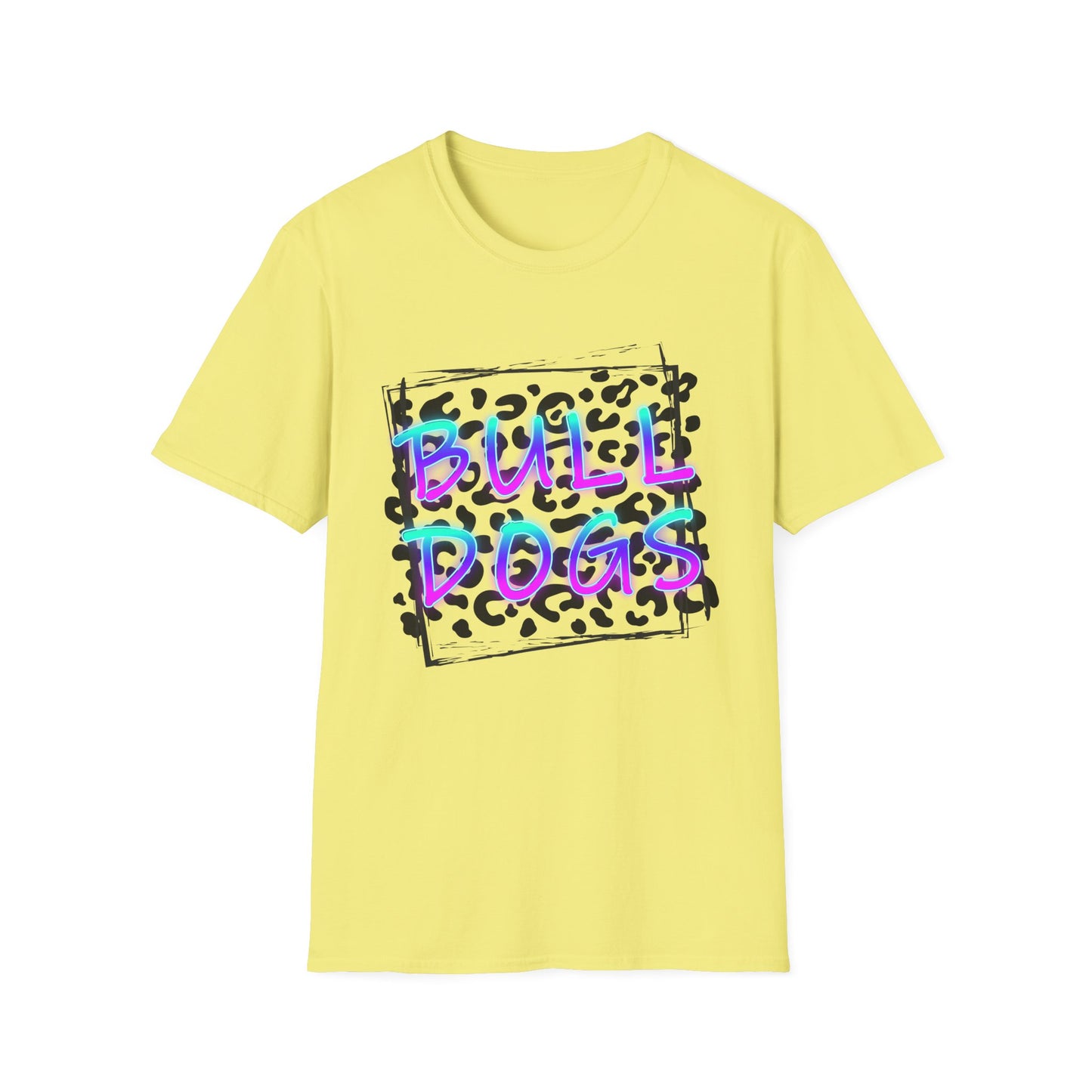 Neon Bulldogs Graphic T-Shirt, Casual Wear, Unisex Tee, Bulldog spirit, Summer Fashion