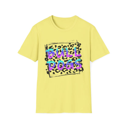 Neon Bulldogs Graphic T-Shirt, Casual Wear, Unisex Tee, Bulldog spirit, Summer Fashion