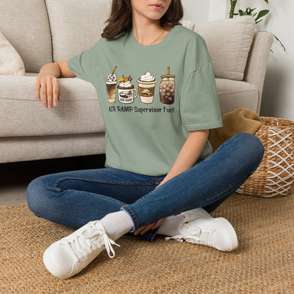 Air Ramp Supervisor Fuel T-Shirt — Coffee & Frappe Crewneck for Air Ramp Workers