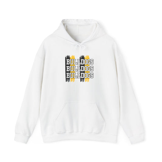 Bulldogs Spirit Hoodie, Unisex Heavy Blend Sweatshirt, Team Spirit Apparel, Gift for Sports Fans, Casual Wear