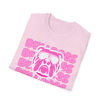 Pink Bulldog Unisex T-Shirt, Dog Lover Gift, Casual Wear, Cute Animal Tee, Pet Owner Apparel, Everyday Comfort