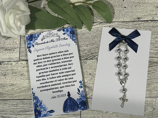 Quinceañera Personalized Favors- Blue dress