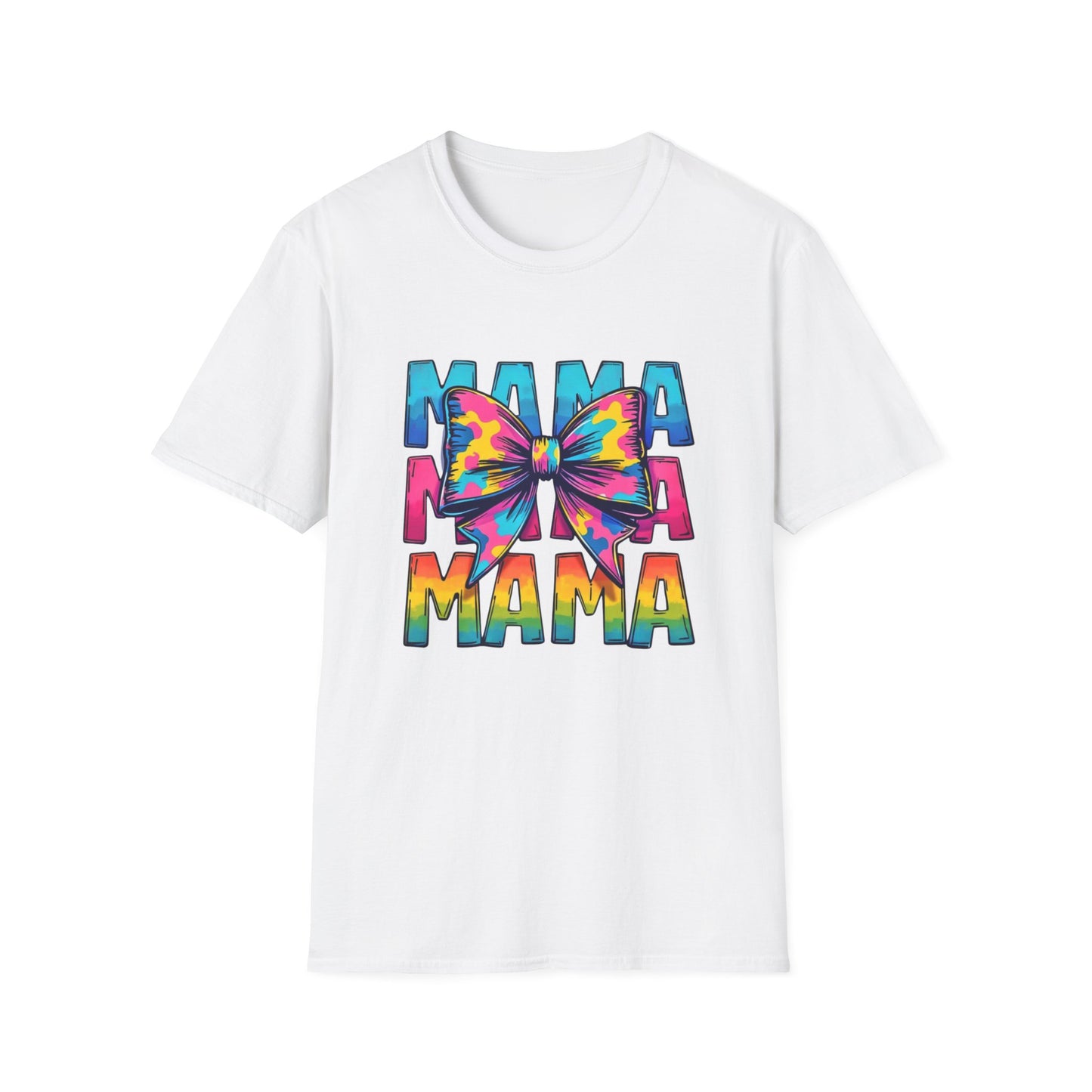 Neon MAMA T-Shirt with Coquette Bow