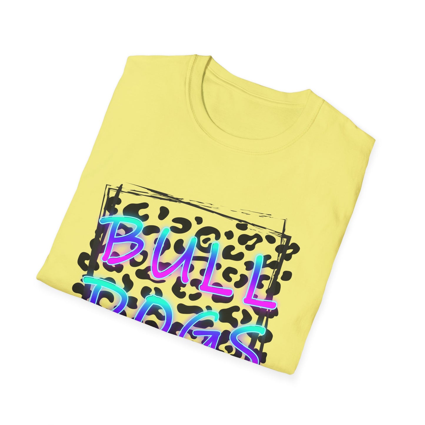 Neon Bulldogs Graphic T-Shirt, Casual Wear, Unisex Tee, Bulldog spirit, Summer Fashion
