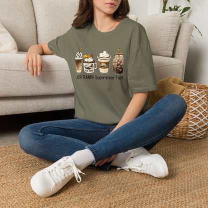 Air Ramp Supervisor Fuel T-Shirt — Coffee & Frappe Crewneck for Air Ramp Workers