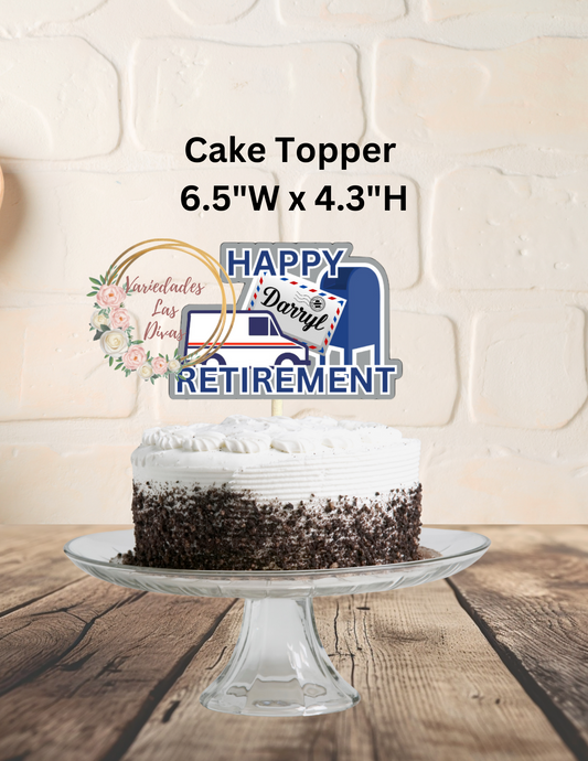 Happy Retirement Cake topper-Mail man