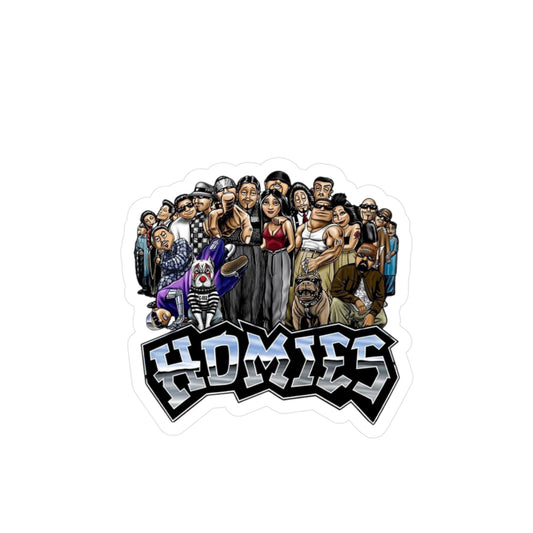 Homies Kiss-Cut Vinyl Decals | Unique Stickers for Home Decor, Skateboards, Laptops, Gift Ideas, Urban Art