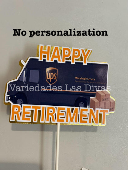 Happy Retirement Cake topper-Delivery man