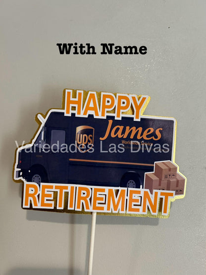 Happy Retirement Cake topper-Delivery man