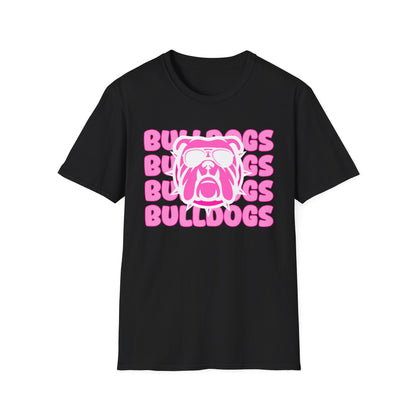 Pink Bulldog Unisex T-Shirt, Dog Lover Gift, Casual Wear, Cute Animal Tee, Pet Owner Apparel, Everyday Comfort