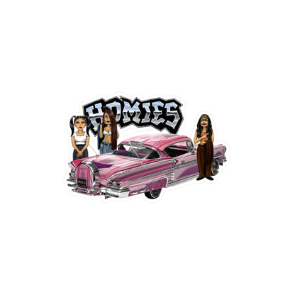 Pink Car Homies Kiss-Cut Vinyl Decals | Unique Stickers for Home Decor, Skateboards, Laptops, Gift Ideas, Urban Art