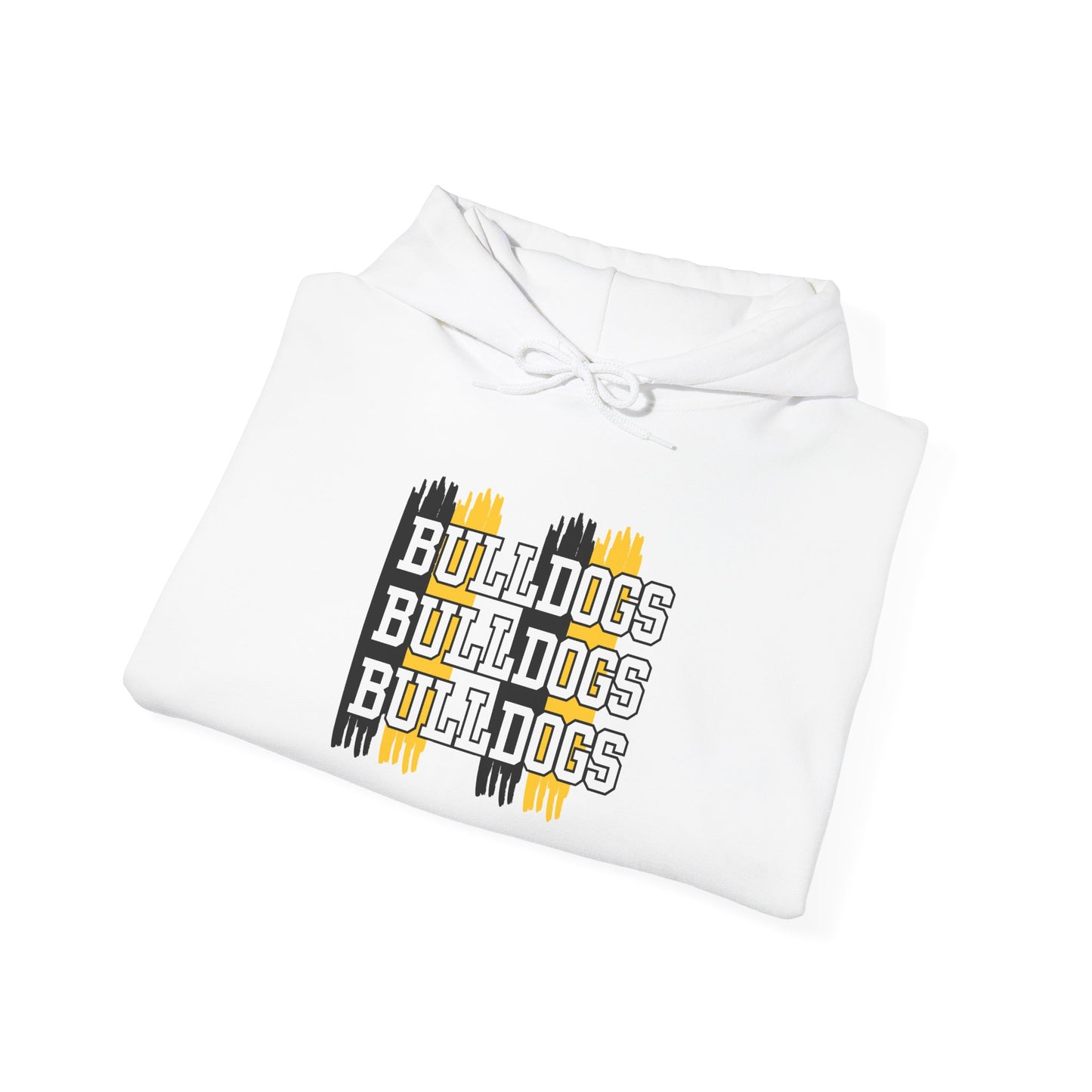 Bulldogs Spirit Hoodie, Unisex Heavy Blend Sweatshirt, Team Spirit Apparel, Gift for Sports Fans, Casual Wear