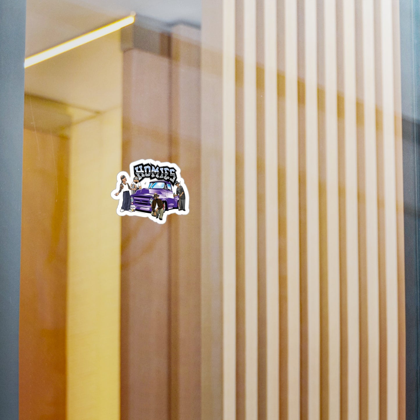 Purple Truck Homies Kiss-Cut Vinyl Decals | Unique Stickers for Home Decor, Skateboards, Laptops, Gift Ideas, Urban Art