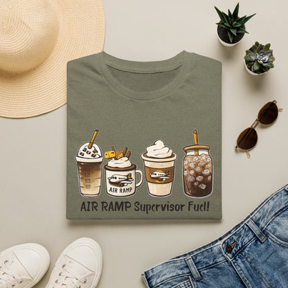 Air Ramp Supervisor Fuel T-Shirt — Coffee & Frappe Crewneck for Air Ramp Workers