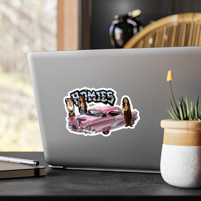 Pink Car Homies Kiss-Cut Vinyl Decals | Unique Stickers for Home Decor, Skateboards, Laptops, Gift Ideas, Urban Art