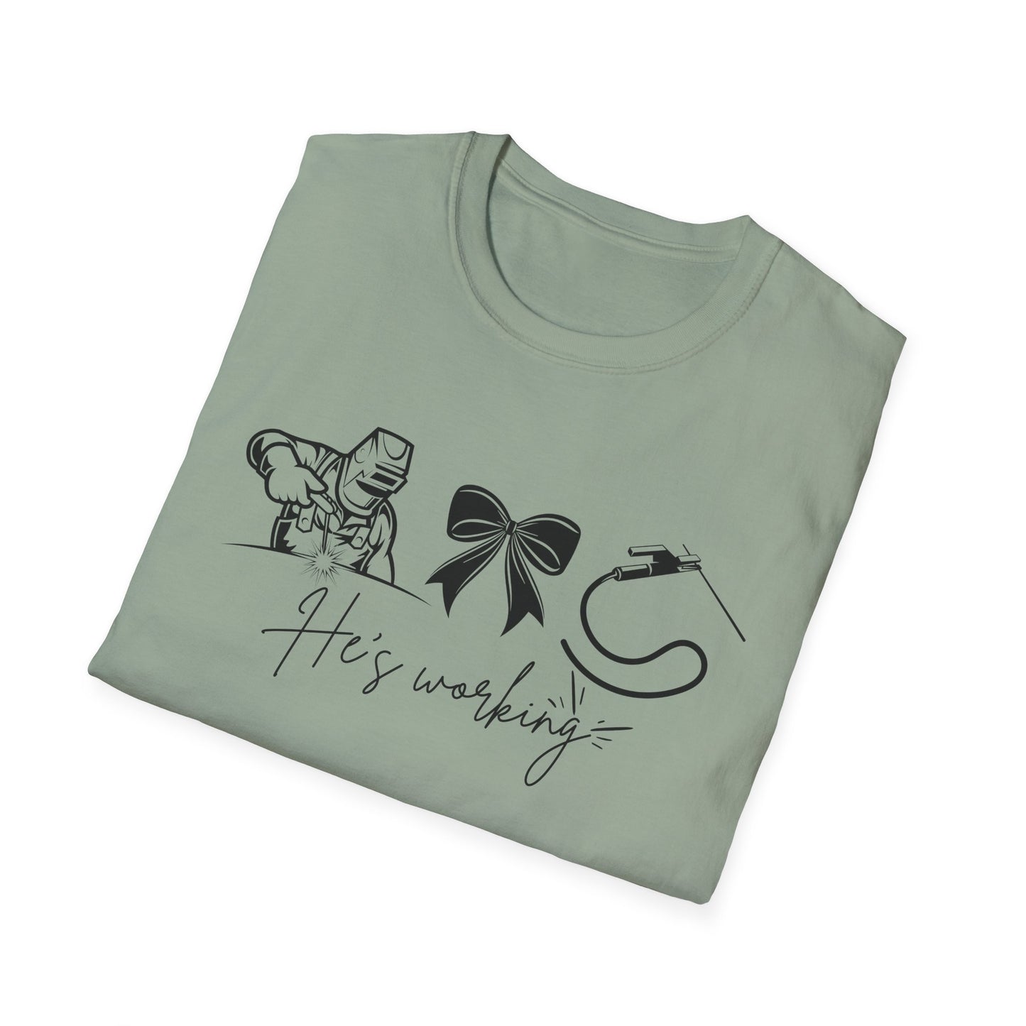 Welder Softstyle T-Shirt - He is working