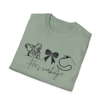 Welder Softstyle T-Shirt - He is working