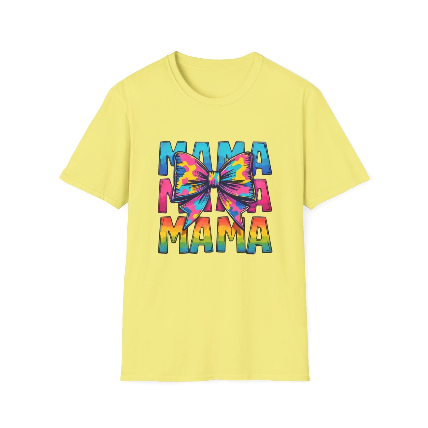 Neon MAMA T-Shirt with Coquette Bow