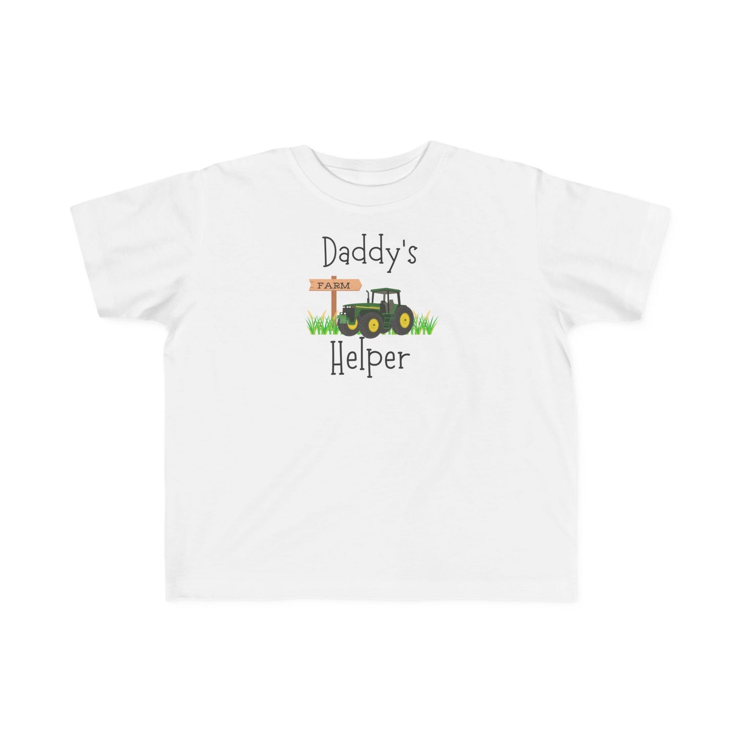 Daddy's Helper Toddler Tee — Cute Tractor Kids Shirt for Little Farm Fans