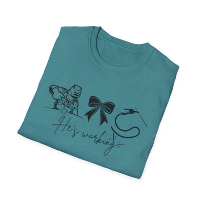 Welder Softstyle T-Shirt - He is working